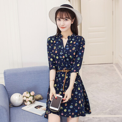 VIVAHEART casual fashion parachute printing Slim dress A word skirt to send belt VWQZ173232 navy blue
VIVAHEART casual fashion parachute printing Slim dress A word skirt to send belt VWQZ173232 navy blue