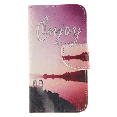 Seaside scenery Design PU Leather Flip Cover Wallet Card Holder Case for Nokia Lumia N640