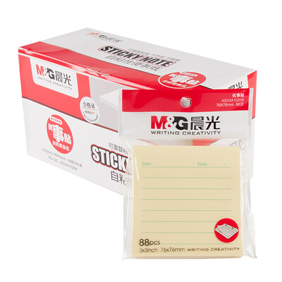Morning & G YS-125 square horizontal line self-adhesive note paper stickers stickers stickers easy stickers affixed 88 pages 20 of 76 76mm
Morning & G YS-125 square horizontal line self-adhesive note paper stickers stickers stickers easy stickers affixed 88 pages 20 of 76 76mm