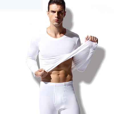 Han Cai HACAI Mens Thermal Underwear Thin V-neck Modal Cotton Thermal Underwear Set White 180\105
Han Cai HACAI Mens Thermal Underwear Thin V-neck Modal Cotton Thermal Underwear Set White 180\105