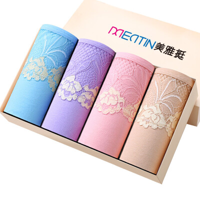 The United States&Ya Ting 4 sexy lace ladies underwear women in the waist cotton crotch trousers sky blue light purple pink color
The United States&Ya Ting 4 sexy lace ladies underwear women in the waist cotton crotch trousers sky blue light purple pink color