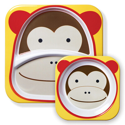 SKIP HOP Cute Zoo Imitation Porcelain Breaking Children Baby Bowl Комплект посуды - Обезьяна 6+ месяцев Импорт в США 
SKIP HOP Cute Zoo Imitation Porcelain Breaking Children Baby Bowl Комплект посуды - Обезьяна 6+ месяцев Импорт в США