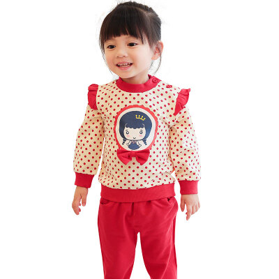 (TINSINO) Kids' Wear Children's Set Girls Spring Cotton Two-piece Set Long-sleeved Baby Clothing Dot Bow Girl THY0512000 Pink 90
(TINSINO) Kids' Wear Children's Set Girls Spring Cotton Two-piece Set Long-sleeved Baby Clothing Dot Bow Girl THY0512000 Pink 90