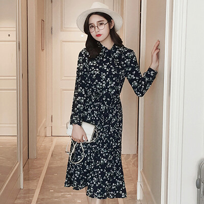 Longyue Women Floral Slim Long Sleeve Dress Butterfly Tie With Waist Pleated Skirt Long Long Skirt LWQZ172118 Blue
Longyue Women Floral Slim Long Sleeve Dress Butterfly Tie With Waist Pleated Skirt Long Long Skirt LWQZ172118 Blue