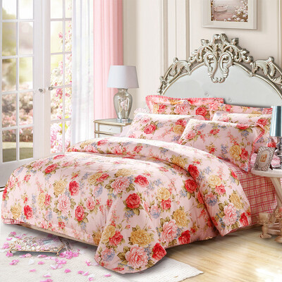 MENGJIEJIAFANG cotton bed setbed kit duvetcoverbed sheetpillowcase