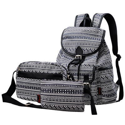 Bean Drums Shoulder Backpack Women Korean Style Casual Ethnic Style Bags Shoulder Handguard Bag 3pcs G00265 Black Print
Bean Drums Shoulder Backpack Women Korean Style Casual Ethnic Style Bags Shoulder Handguard Bag 3pcs G00265 Black Print