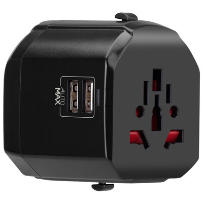 MOMAX MOMAX 1-World multi-function power converter plug socket with dual USB port to travel abroad use 220V / 110V
MOMAX MOMAX 1-World multi-function power converter plug socket with dual USB port to travel abroad use 220V / 110V