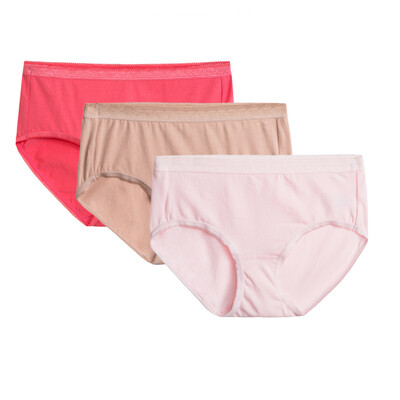 Three gun ladies underwear Shu skin Lycra cotton women&39s briefs 3 installed light warm powder skin ﹑ pomelo red L 
Three gun ladies underwear Shu skin Lycra cotton women&39s briefs 3 installed light warm powder skin ﹑ pomelo red L