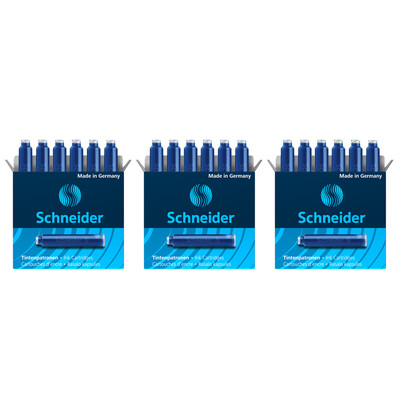 Schneider Schneider ink ball pen ink cylinder European standard pen for 6603 blue 3 boxes 18 package
Schneider Schneider ink ball pen ink cylinder European standard pen for 6603 blue 3 boxes 18 package