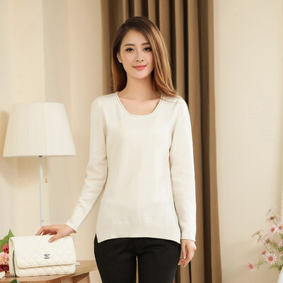 Cashmere Shijie Pure Color Long Sleeve Round Collar Neck Sweater Slim Sweater R1123 White M
Cashmere Shijie Pure Color Long Sleeve Round Collar Neck Sweater Slim Sweater R1123 White M