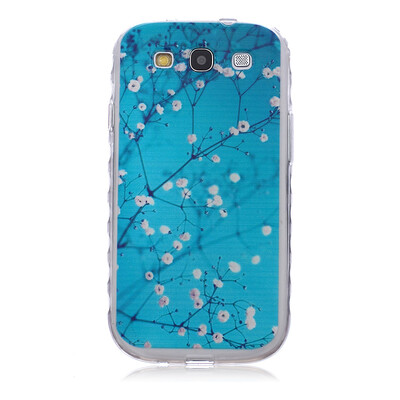 Plum blossom Pattern Soft Thin TPU Rubber Silicone Gel Case Cover for SAMSUNG GALAXY S3 I9300