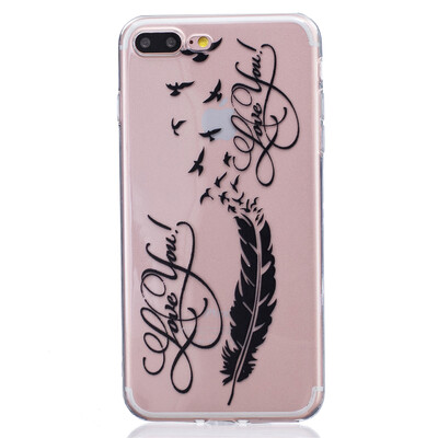 LOVE Перья Pattern Мягкий Тонкий TPU Резиновый Силиконовый гель Чехол для IPHON 7 Plus 
LOVE Перья Pattern Мягкий Тонкий TPU Резиновый Силиконовый гель Чехол для IPHON 7 Plus