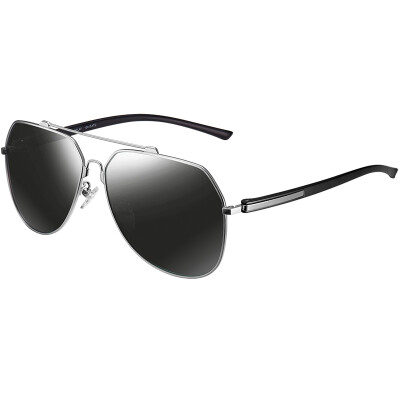 

(EYEPLAY) солнцезащитные очки мужская мода серебряная рамка ртутная пленка поляризованные солнцезащитные очки остров очки глаз 6009M C2 61mm