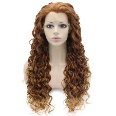 

Iwona Synthetic Hair Lace Front Long Curly Auburn Blonde Wig