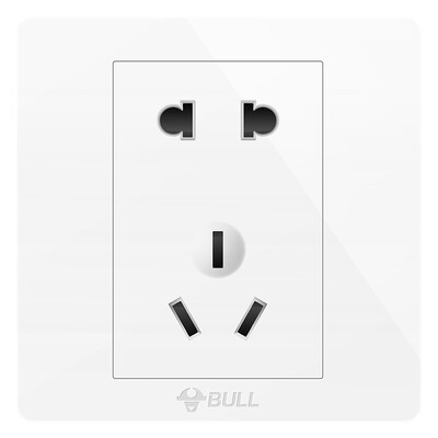 Bull (BULL) switch socket G07 series open double control five holes with switch socket single open 86 type panel G07E334 white
Bull (BULL) switch socket G07 series open double control five holes with switch socket single open 86 type panel G07E334 white