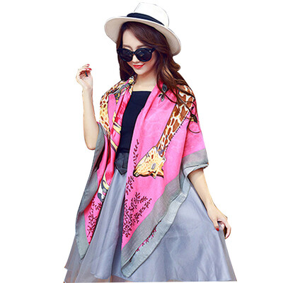 MSEK WSJ161697 Ms scarf Korean version of the giraffe scarf printing large square towel warm shawl rose red
MSEK WSJ161697 Ms scarf Korean version of the giraffe scarf printing large square towel warm shawl rose red