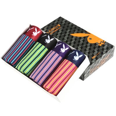 【Jingdong Supermarket】 Playboy men's underwear male color striped cotton flat pants breathable four-legged pants 4 installed purple bar green bar red bars blue bars (175/100
【Jingdong Supermarket】 Playboy men's underwear male color striped cotton flat pants breathable four-legged pants 4 installed purple bar green bar red bars blue bars (175/100