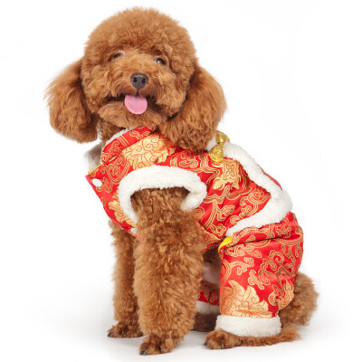 Huapeng Pet (hoopet) dog clothes autumn and winter puppies than bear VIP teddy clothes double thick four feet Tangzhuang red
Huapeng Pet (hoopet) dog clothes autumn and winter puppies than bear VIP teddy clothes double thick four feet Tangzhuang red