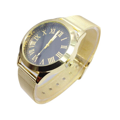 Fashion Mens Roman Numerals Watches Quartz Gold Bracelet Strap Stainless Steel Analog Gift Wrist Watch240162
Fashion Mens Roman Numerals Watches Quartz Gold Bracelet Strap Stainless Steel Analog Gift Wrist Watch240162