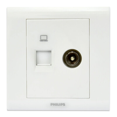 Philips (PHILIPS) switch socket panel TV computer socket cable cable closed-circuit television network panel jack 86 type P3 ivory white
Philips (PHILIPS) switch socket panel TV computer socket cable cable closed-circuit television network panel jack 86 type P3 ivory white