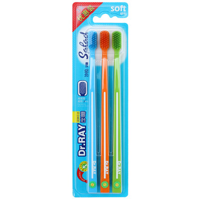 Lei governance (Dr.RAY) salad toothbrush � 3 (high density bristles) (square brush handle) (color random
Lei governance (Dr.RAY) salad toothbrush � 3 (high density bristles) (square brush handle) (color random