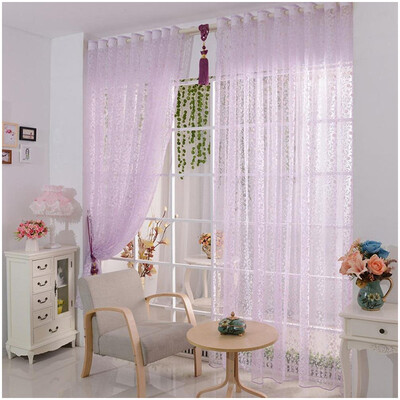 MyMei Creative Room Fashion Print Flower Voile Door Curtain Window Room Curtain