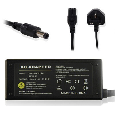 UK Plug 19V 3.16A 60W 2 Pin Universal Laptop Charger AC Adapter for Samsung 630 GS6000 carregador protatil
UK Plug 19V 3.16A 60W 2 Pin Universal Laptop Charger AC Adapter for Samsung 630 GS6000 carregador protatil