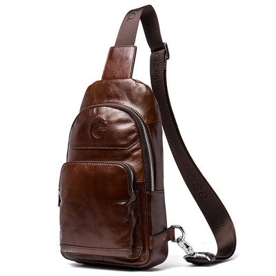 GSQ Gu Siqi male bag men bag oil wax head layer cowhide chest bag Europe and the United States retro shoulder bag Messenger bag 775 deep brown
GSQ Gu Siqi male bag men bag oil wax head layer cowhide chest bag Europe and the United States retro shoulder bag Messenger bag 775 deep brown