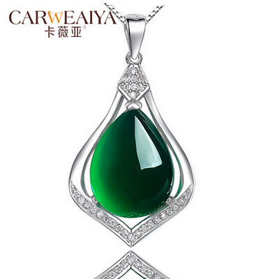 Carweaiya Icy Emerald Green Chalcedony Necklace Female Silver Jewelry 925 Silver Inlaid Clavicle Chain Pendant Birthday Gift
Carweaiya Icy Emerald Green Chalcedony Necklace Female Silver Jewelry 925 Silver Inlaid Clavicle Chain Pendant Birthday Gift