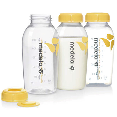Medela milk bottle 250ml standard caliber PP material multi-function storage bottle 3 packs
Medela milk bottle 250ml standard caliber PP material multi-function storage bottle 3 packs