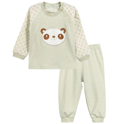 Xin Song baby jacquard color cotton home clothing suit newborn spring and autumn color cotton underwear shirt pants suit natural green panda C279D66
Xin Song baby jacquard color cotton home clothing suit newborn spring and autumn color cotton underwear shirt pants suit natural green panda C279D66