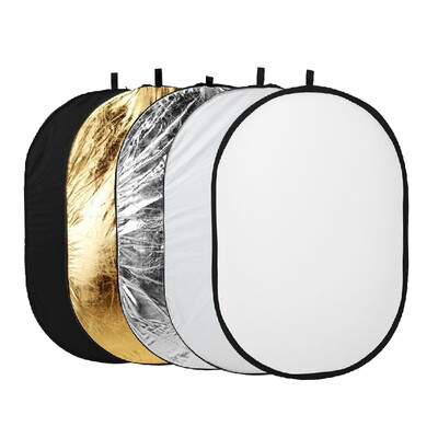 Weather good five-in-one oval-shaped reflector file light plate gold silver photography camera reflective plate 60x90cm
Weather good five-in-one oval-shaped reflector file light plate gold silver photography camera reflective plate 60x90cm