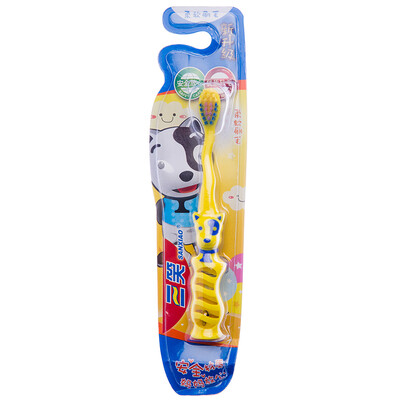 Three laugh bell dog dog toothbrush soft hair fine hair 2 years old