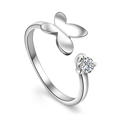 925 Silver Ring Chic Fashion 925 Sterling Silver Rhinestones Butterfly Opening Adjustable Gift240077
925 Silver Ring Chic Fashion 925 Sterling Silver Rhinestones Butterfly Opening Adjustable Gift240077
