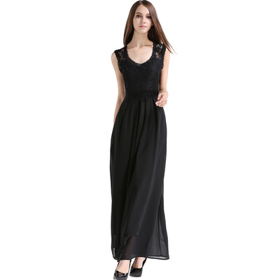 Buenos Ninos Womens Sleeveless Floor Length Floral Lace Top Chiffon Long Evening Gown Dress
Buenos Ninos Womens Sleeveless Floor Length Floral Lace Top Chiffon Long Evening Gown Dress