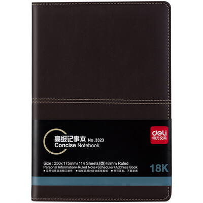 Deli 3323 PVC Business Office Notepad / Leather Surface 18K / 114 Page Color Random
Deli 3323 PVC Business Office Notepad / Leather Surface 18K / 114 Page Color Random
