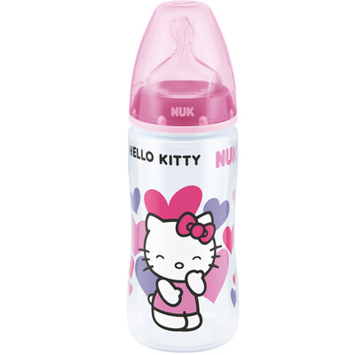 NUK wide caliber bottle PP plastic baby bottle 300ml with anti-flatulence silicone nipple 0-6 months silicone hole Hello Kitty pink Germany imported
NUK wide caliber bottle PP plastic baby bottle 300ml with anti-flatulence silicone nipple 0-6 months silicone hole Hello Kitty pink Germany imported