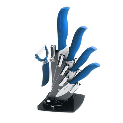 XYJ Brand Blue Kitchen Knives+Peeler+ Knife Stand Cooking Tools Ceramic Knfe Set Hot Sales
XYJ Brand Blue Kitchen Knives+Peeler+ Knife Stand Cooking Tools Ceramic Knfe Set Hot Sales