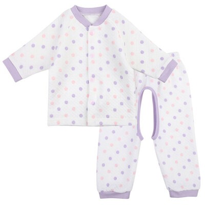 Xin Song baby cotton air layer of the lapel shirt + open crotch pants warm suit autumn and winter underwear set powder wave point A065D59
Xin Song baby cotton air layer of the lapel shirt + open crotch pants warm suit autumn and winter underwear set powder wave point A065D59