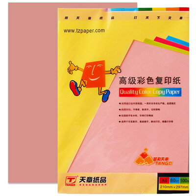 Tianzhang TANGO Jin Cai Tian Zhang 80 grams of A4 pink color copy paper 100 bag
Tianzhang TANGO Jin Cai Tian Zhang 80 grams of A4 pink color copy paper 100 bag