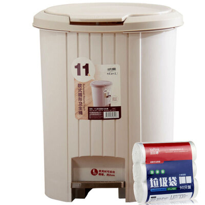 Sanlou trash cans 11L round plastic trash cans pedal household sanitary barrels (including 90 garbage bags) SM-4812
Sanlou trash cans 11L round plastic trash cans pedal household sanitary barrels (including 90 garbage bags) SM-4812