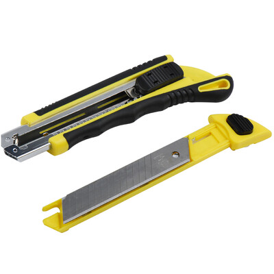 Persian BOSI BS310003 ultra-sharp large plastic knife 18MM utility knife wallpaper knife home cutting non-slip comes with 3 blades
Persian BOSI BS310003 ultra-sharp large plastic knife 18MM utility knife wallpaper knife home cutting non-slip comes with 3 blades