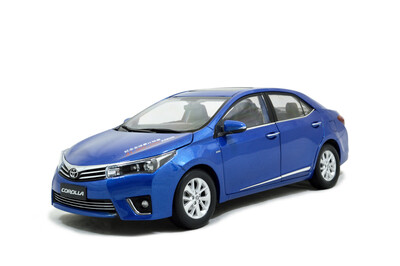 118 scale Toyota Corolla 2014 diecast model car blue
