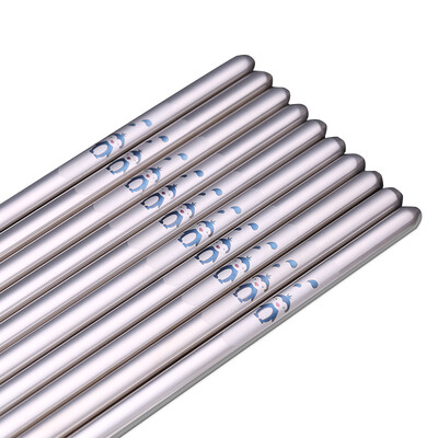 Double gun (Suncha) chopsticks 304 stainless steel chopsticks snowflake chopsticks suit non-slip Japanese hotel chopsticks 10 double-loaded DK3055
Double gun (Suncha) chopsticks 304 stainless steel chopsticks snowflake chopsticks suit non-slip Japanese hotel chopsticks 10 double-loaded DK3055