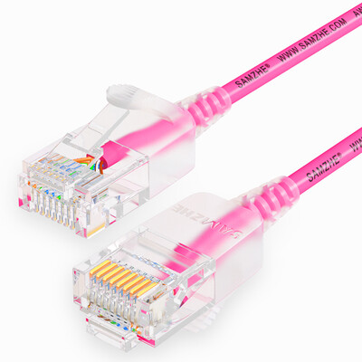 Shanze SAMZHE SZF-8005 super six types of fine diameter CAT6A high purity oxygen-free copper network jumper 8-core twisted-pair high-speed ultra-6 type RJ45 network cable 05 m pink
Shanze SAMZHE SZF-8005 super six types of fine diameter CAT6A high purity oxygen-free copper network jumper 8-core twisted-pair high-speed ultra-6 type RJ45 network cable 05 m pink