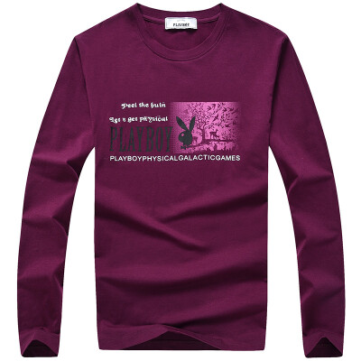 PLAYBOY T-shirt Men's fashion long-sleeved t-shirt