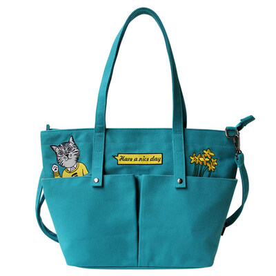 Flower princess pockets of cats original embroidery shoulder shoulder towel canvas bag 1701DX005 green
Flower princess pockets of cats original embroidery shoulder shoulder towel canvas bag 1701DX005 green