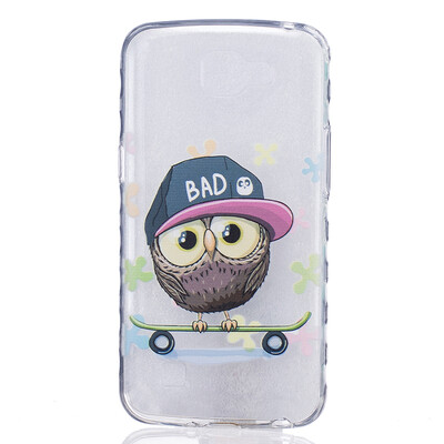 Owl Pattern Soft Thin TPU Rubber Silicone Gel Case Cover for LG K4