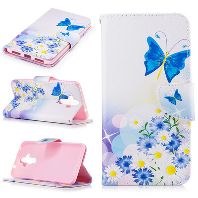 Голубая бабочка Дизайн Кожа PU откидная крышка бумажника карточки Дело держатель для HUAWEI Mate 9 
Голубая бабочка Дизайн Кожа PU откидная крышка бумажника карточки Дело держатель для HUAWEI Mate 9