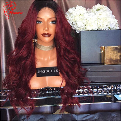 HesPeris Fashion Sexy Malaysian VIrgin Hair Body Wave Dark Root 99J Red Two-Tone Color Ombre Lace Wigs Glueless Lace Front Human H
HesPeris Fashion Sexy Malaysian VIrgin Hair Body Wave Dark Root 99J Red Two-Tone Color Ombre Lace Wigs Glueless Lace Front Human H